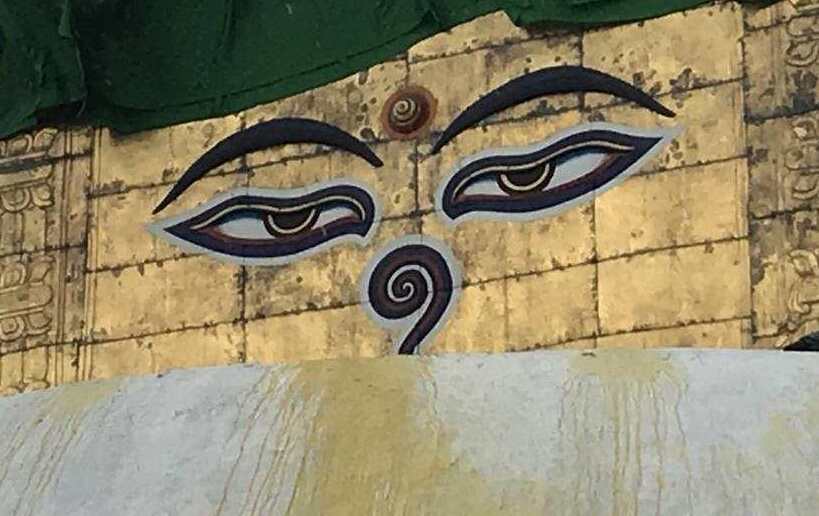 Swayambhunath - Tempel und Strassenkinder Swayambu Geschnitten