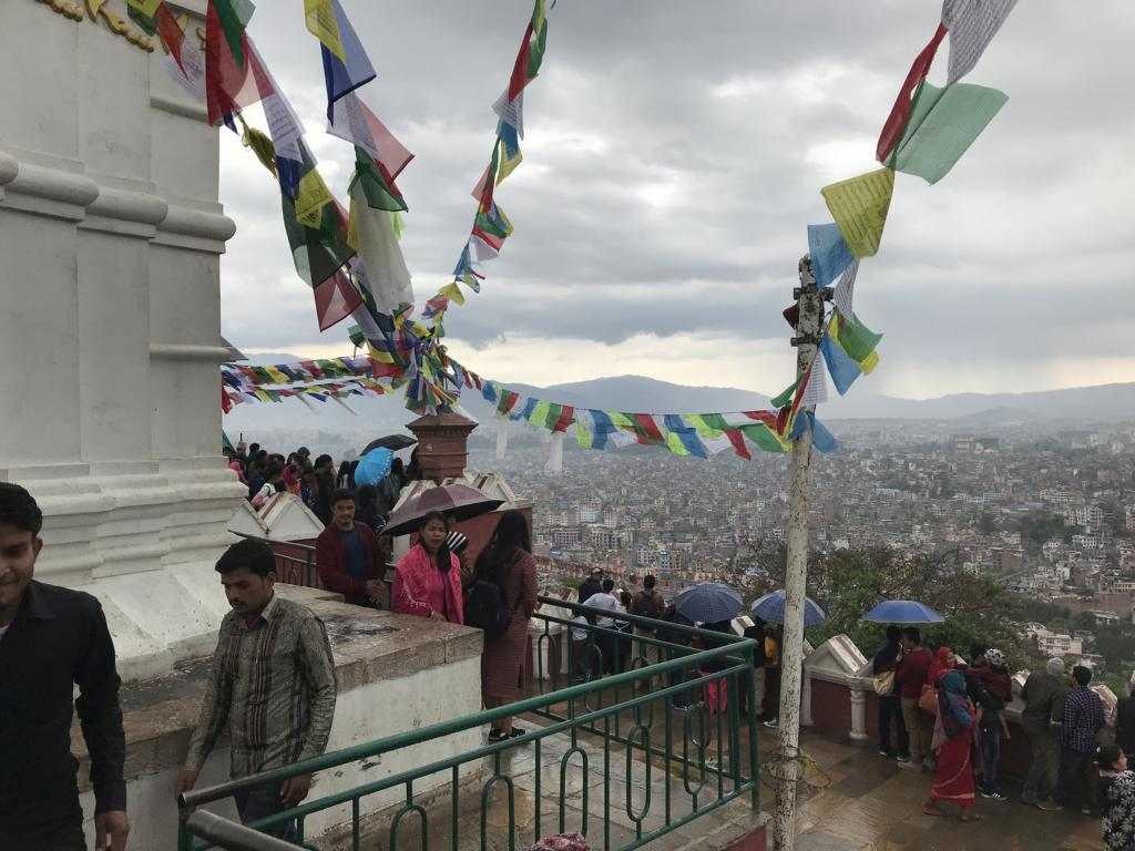View of rainy Kathmandu