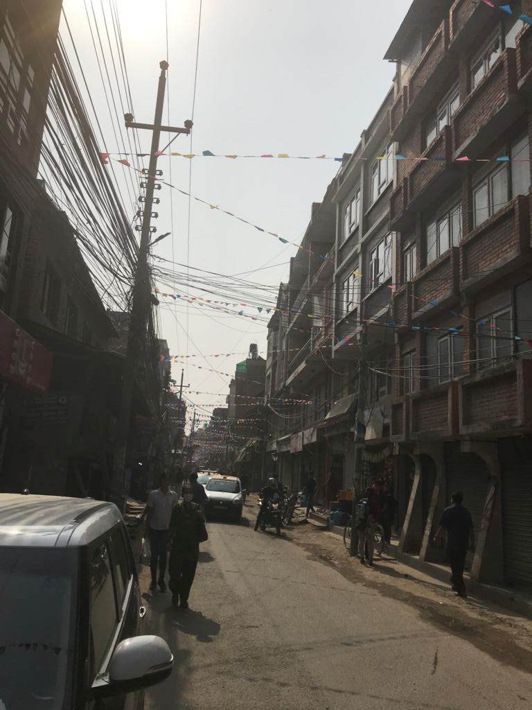This is Kathmandu - loud and dirty and dangerous for the pedestrians