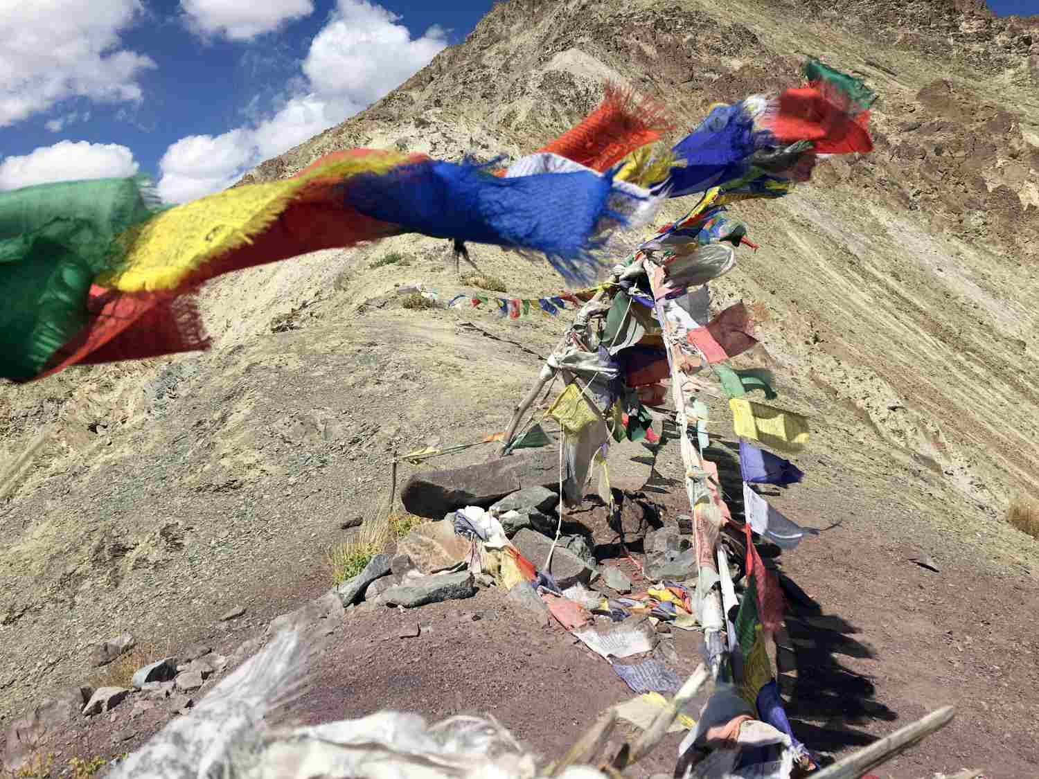 The prayer flags are our constant companions