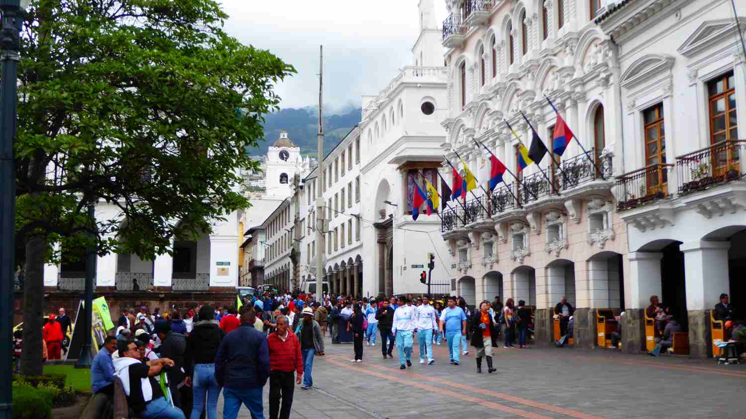 Populated streets and squares