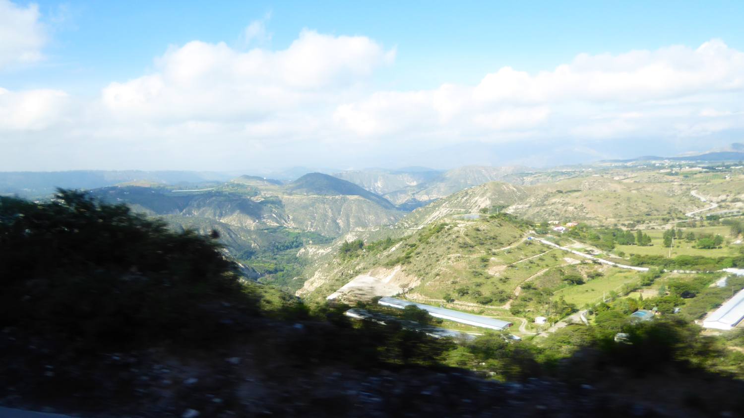 along hills and mountains and valleys towards north