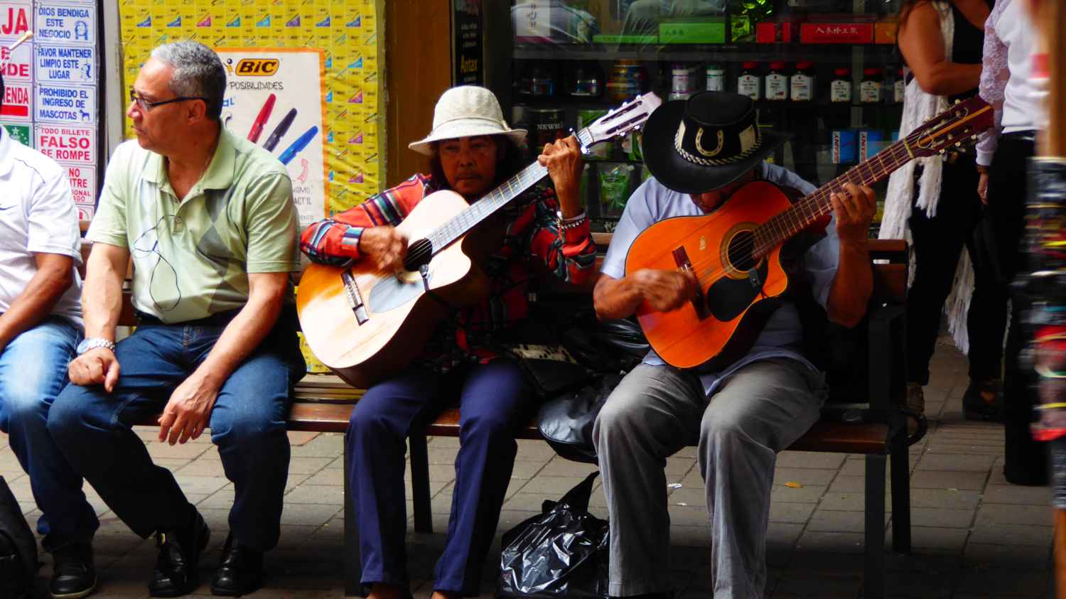 Musicians on the street in Medellin