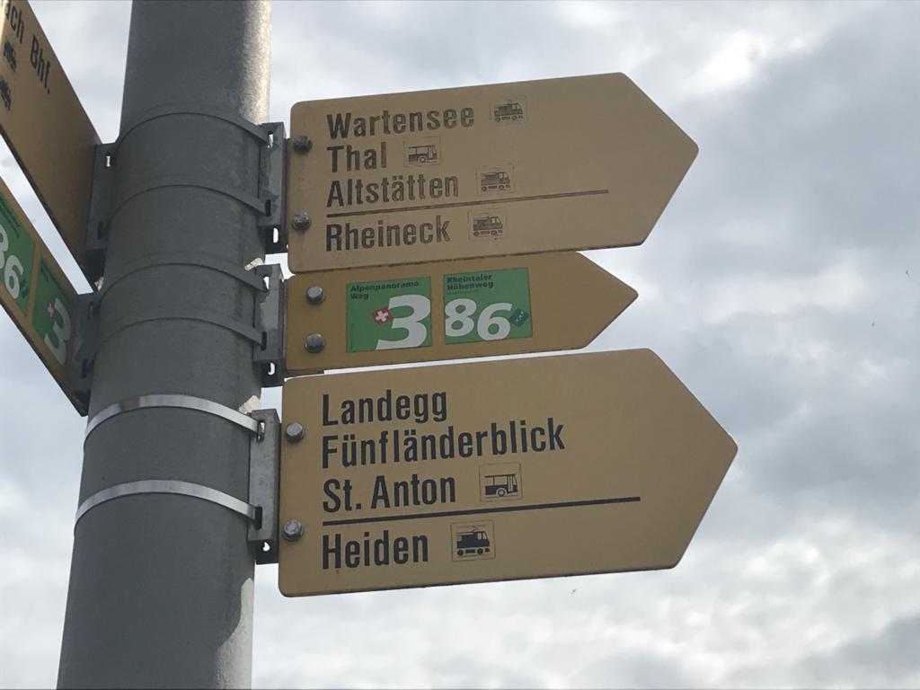 First Signpost for the Alpine Panorama Trail