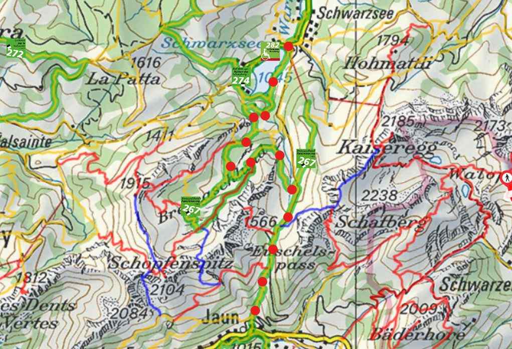 From Schwarzsee to Jaun