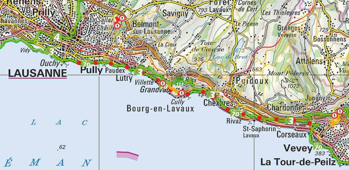 From Vevey to Lausanne