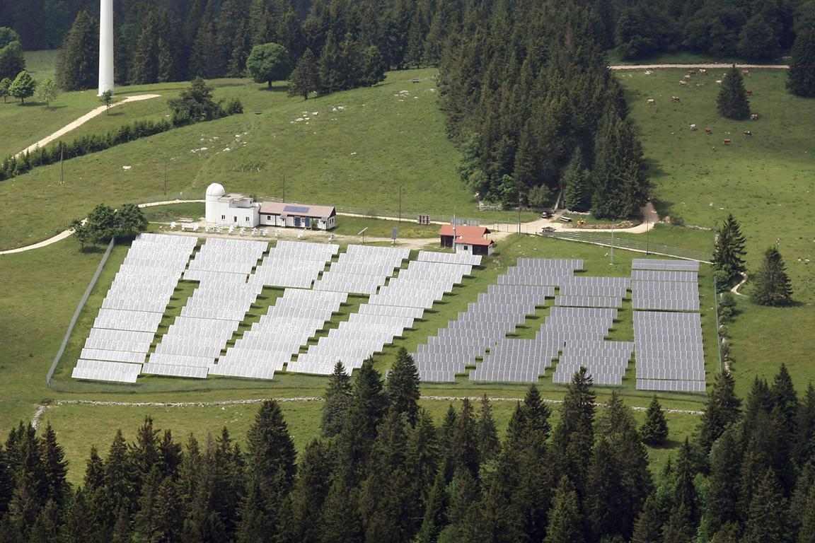 Solar plant from above
