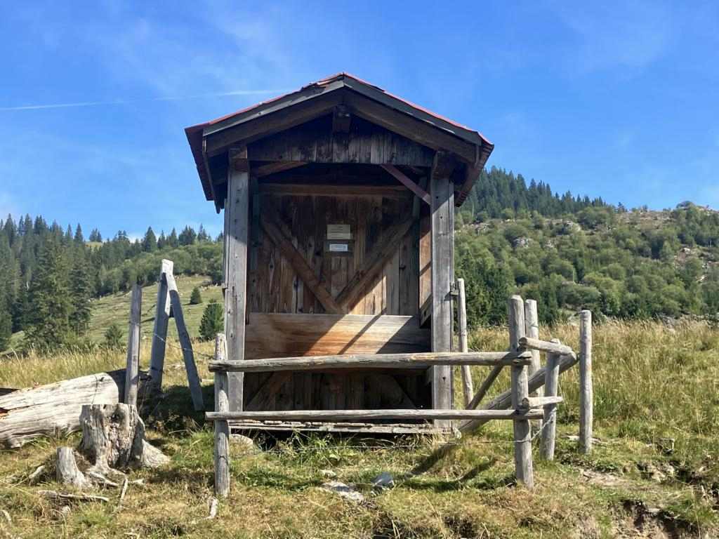 Just for the tired hiker - a roofed hut