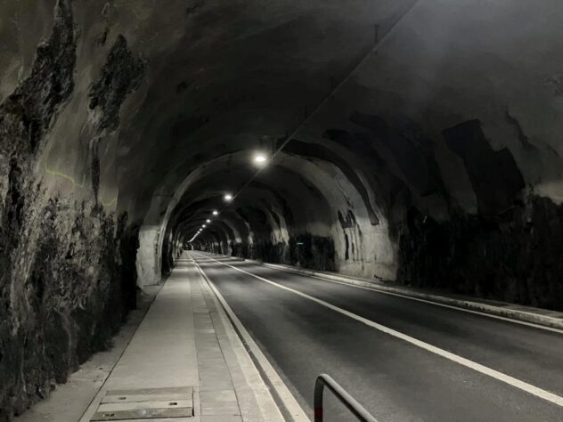 And suddenly inside a massive tunnel