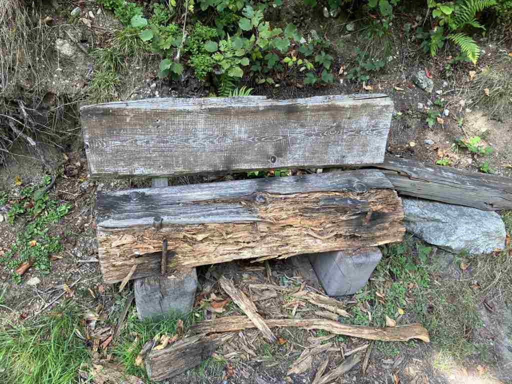 A very weather-beaten bench, just like myself