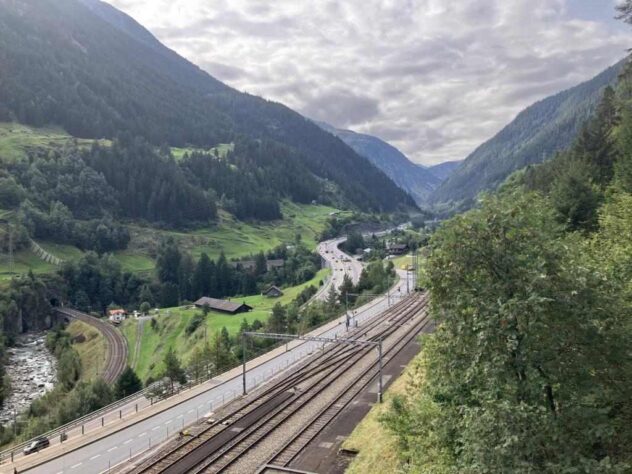 Train towards the Gotthard