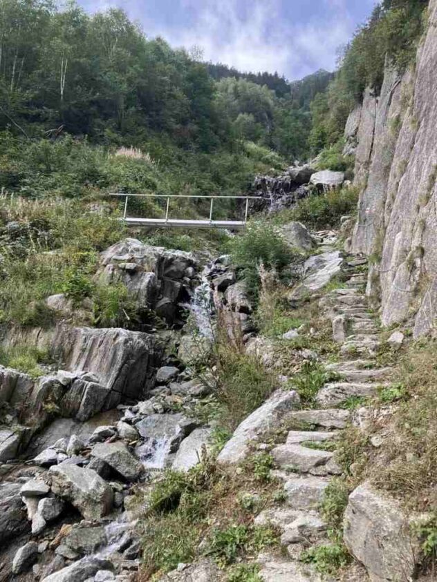 Sometimes a wooden bridge to cross