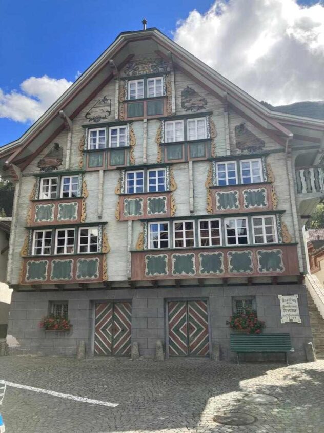 Old beautiful houses in Andermatt