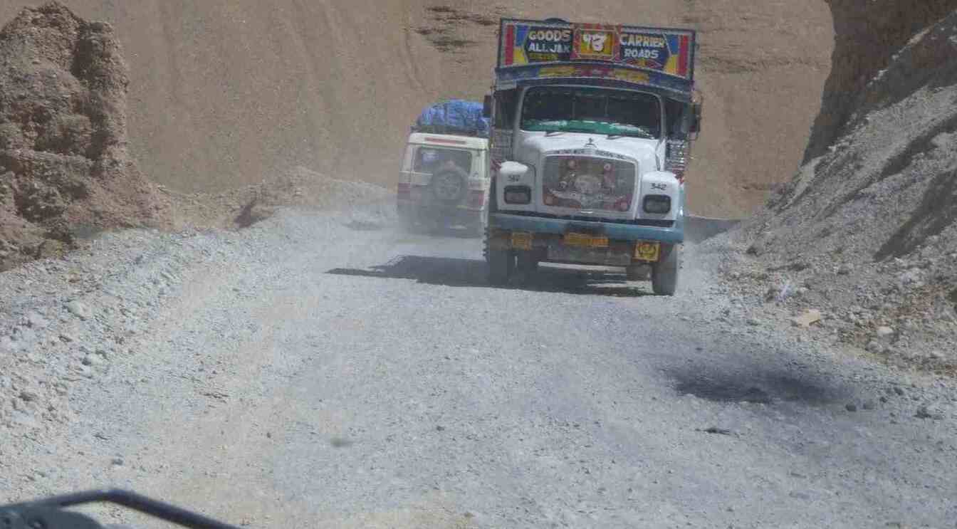 Truck on the road to India