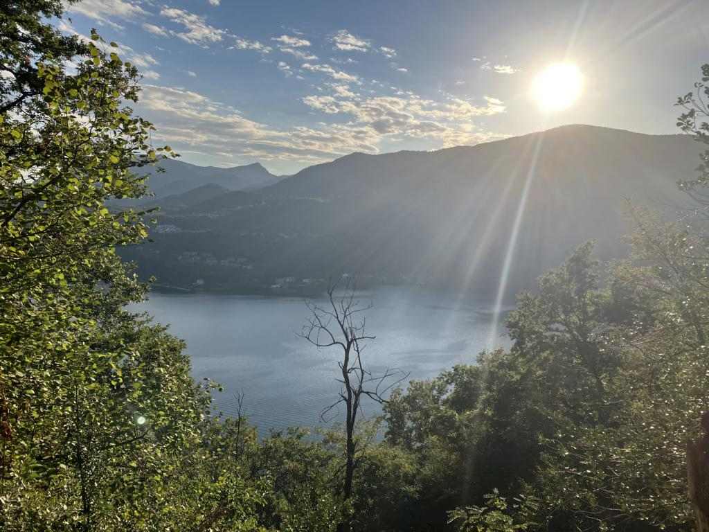 Sunset over the Lake Lugano