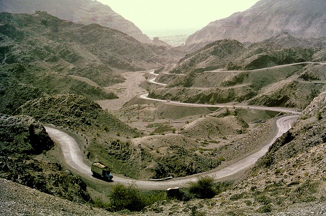 Khyber Pass in 1974 - dust and bad road and nothing else